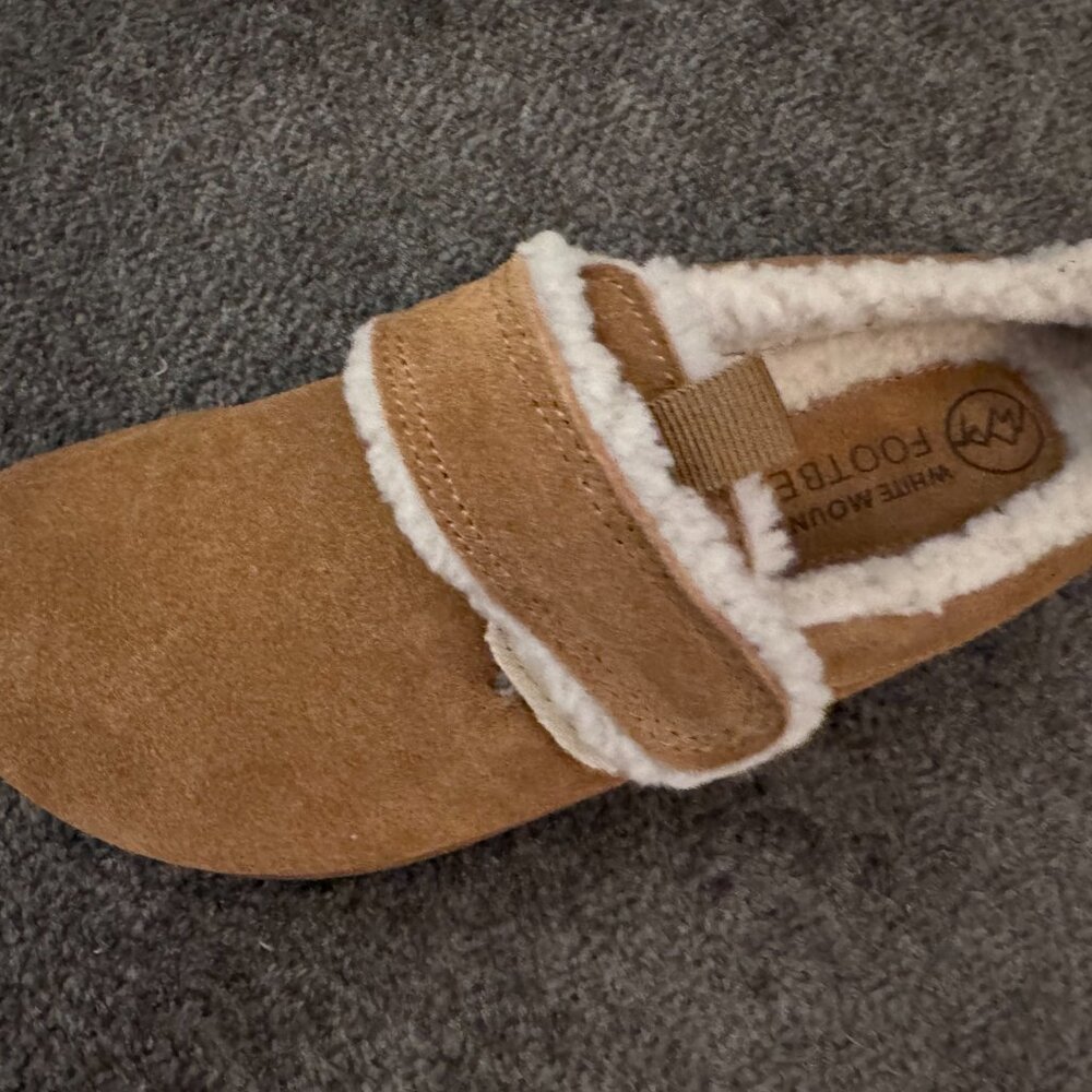 White Mountain Suede Shearling Lined Footbed Clogs Women’s 6 New In Box - Picture 10 of 11